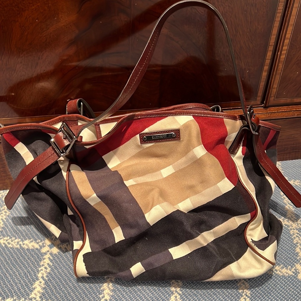 Burberry Cinch Tote with Leather Adjustable Straps